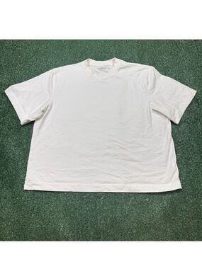 Abercrombie Fitch Cropped T Shirt Men's Size M White Short Sleeve Boxy Oversized